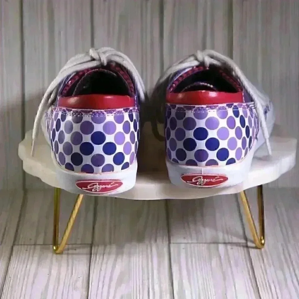 Azzure leather white/purple ombre style Shelly Low Lace shoe size 8 - Picture 6 of 12